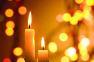 Photo of yellow candles and candle light